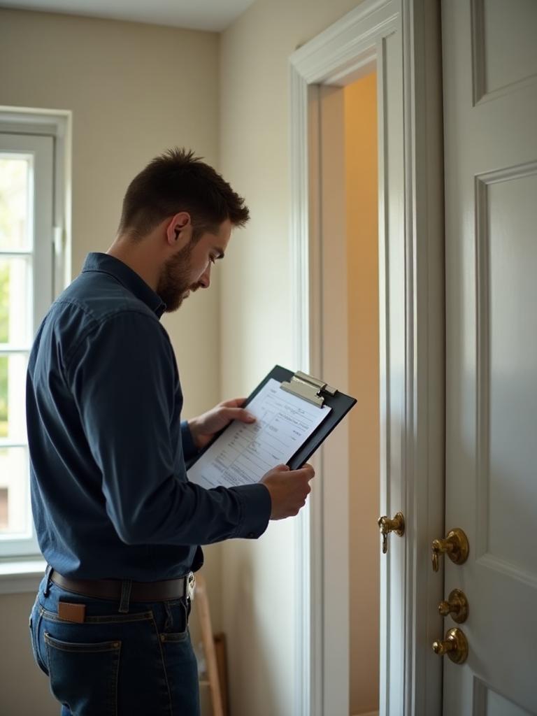 Puerta residencial con cerradura de alta seguridad